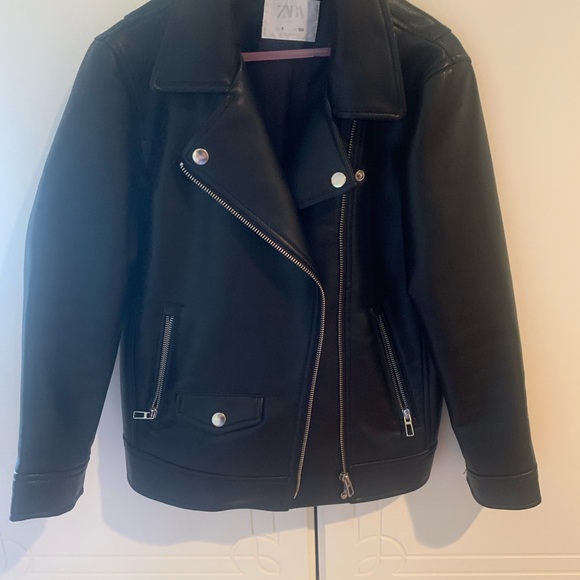 Leather look, bomber jacket, hardly worn - Picture 2 of 4